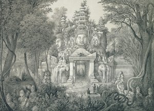 Um portal em Angkor Thom, 1873